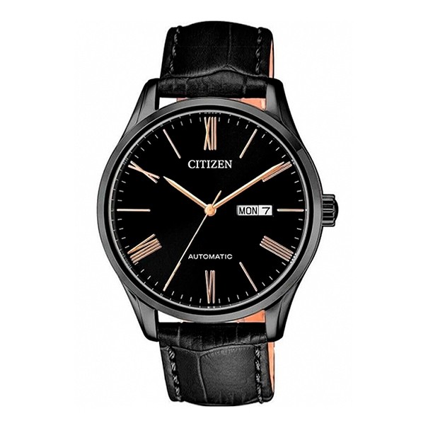 Relógio Citizen Masculino Automatico Preto Couro TZ20939D