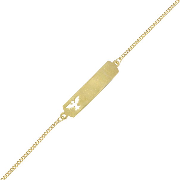 Pulseira Infantil Grumet 14cm Com Chapa Divino - 1.10g