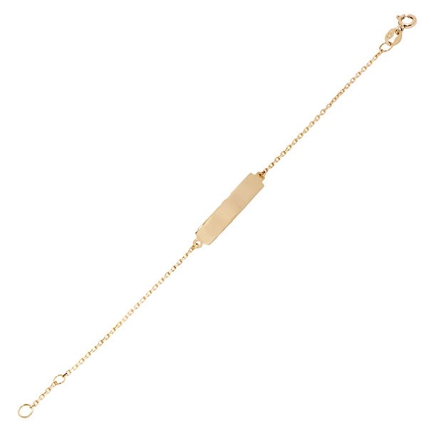 Pulseira em Ouro 18k Infantil Cartie 13cm com Chapa - 1.00g