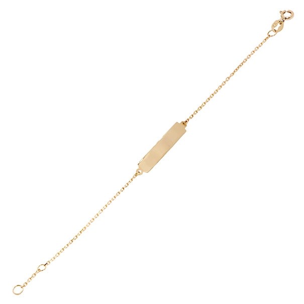 Pulseira em Ouro 18k Infantil Cartie 13cm com Chapa - 0.90g