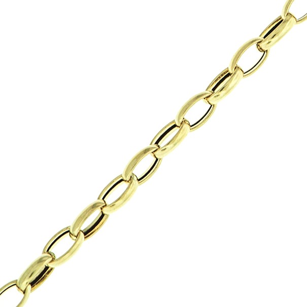 Pulseira em Ouro 18k Elo Português Oval  19cm - 1.60g