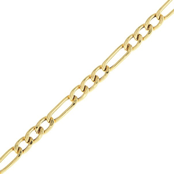 Pulseira em Ouro 18k Infantil 3x1 14cm Oca - 1.30g