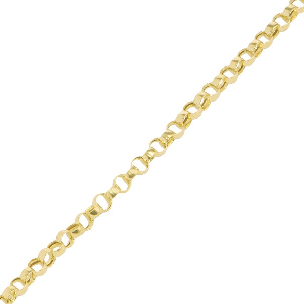 Pulseira Ouro 18k Elo Português Fio Quadrado 19cm - 2.70gr