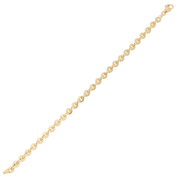 Pulseira em Ouro 18k Bailarina Oca 19cm - 4.90g