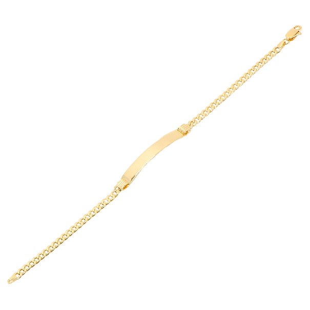 Pulseira em Ouro 18k Grumet com Placa 19cm - 5.80g