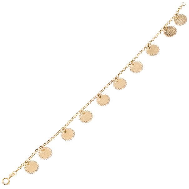 Pulseira Elo Português com 10 Mandamentos 18cm - 4.10gr