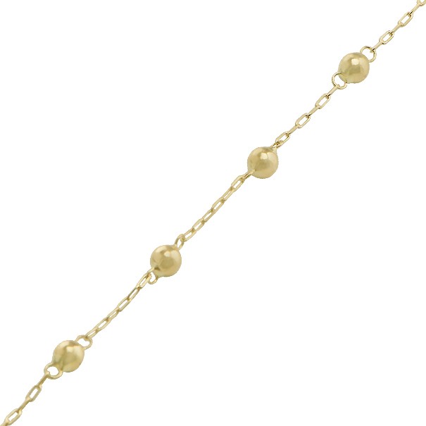 Pulseira Infantil Cartie 13cm Com Bolinhas 3mm - 0.80gr