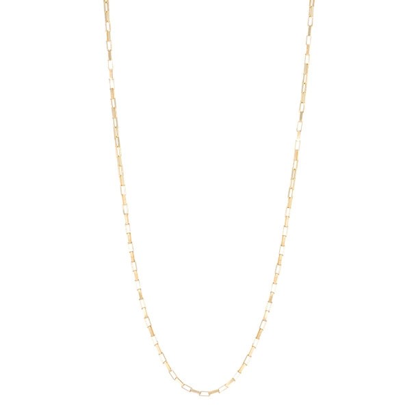 Corrente em Ouro 18k Veneziana Elo Longo 45cm - 2.20g