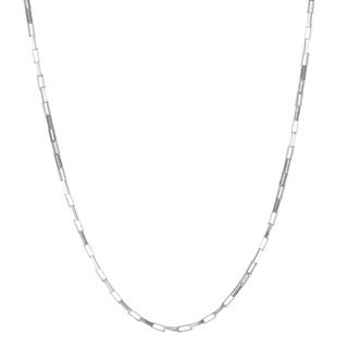 Corrente em Ouro Branco 18k  Veneziana Elo Longo 60cm - 6.90g
