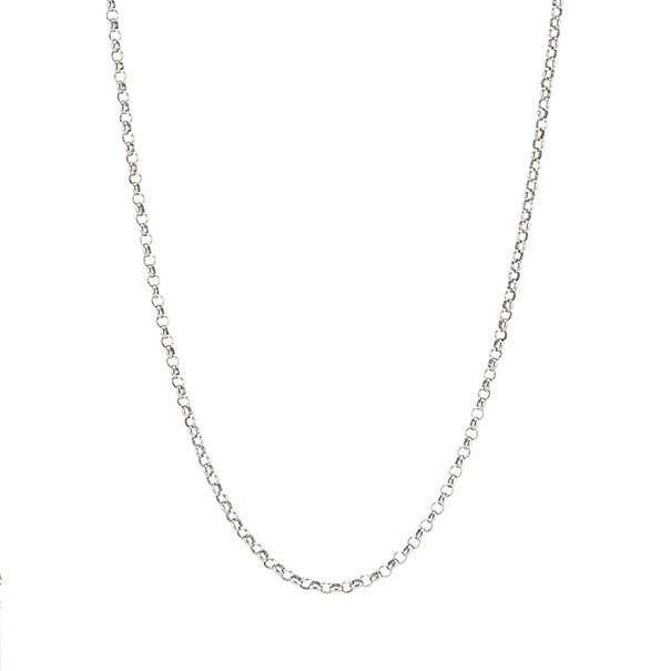 Corrente Elo Português Branca 45cm - 2.00gr