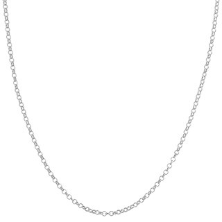Corrente em Ouro Branco 18k Elo Português 60cm- 2.60g