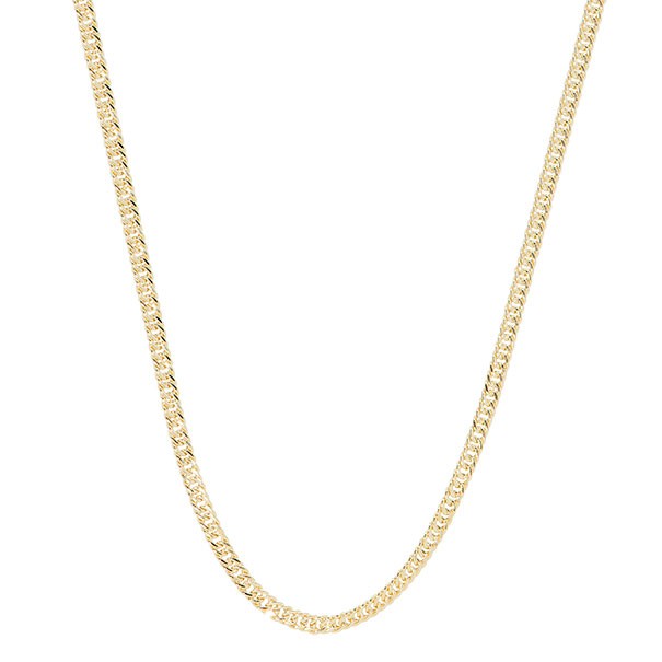 Corrente em Ouro 18k Oca Groumet Dupla 70cm - 8.20g