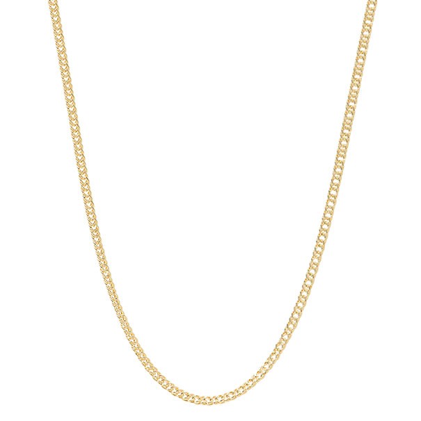 Corrente em Ouro 18k Oca Groumet Dupla 60cm - 4.20g