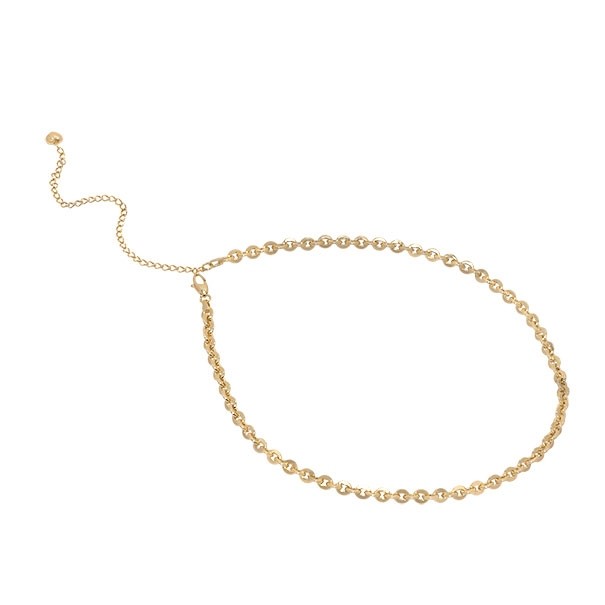 Corrente em Ouro 18k Choker Bailarina 35cm com Extensor- 8.80g