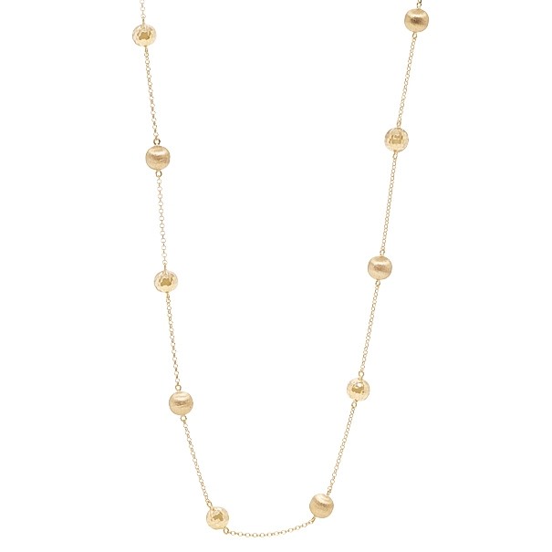 Corrente em Ouro 18k Elo Português com Bolinhas 7mm Fosca/Polida 45cm - 6.30gr 