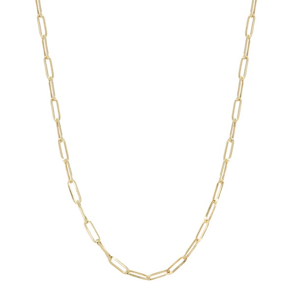 Corrente em Ouro 18k Choker Elos Ovais Alongados Oca - 2.60gr