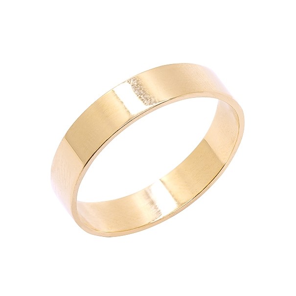 Aliança em Ouro 18k Quadrada 4.40mm