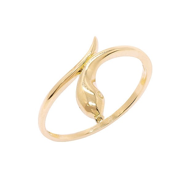 Anel em Ouro 18k Cobra Polido