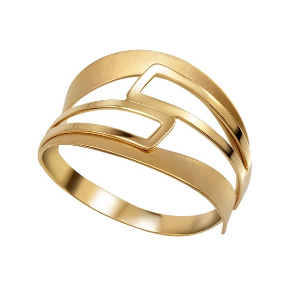 Anel em Ouro 18k Aster Fosco/Polido    	