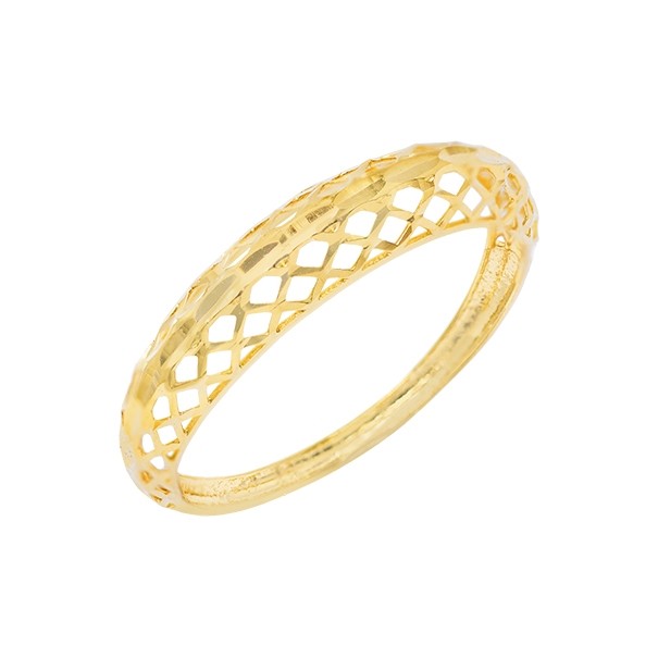 Anel em Ouro 18k Aparador Abaulado Fios Diamantado