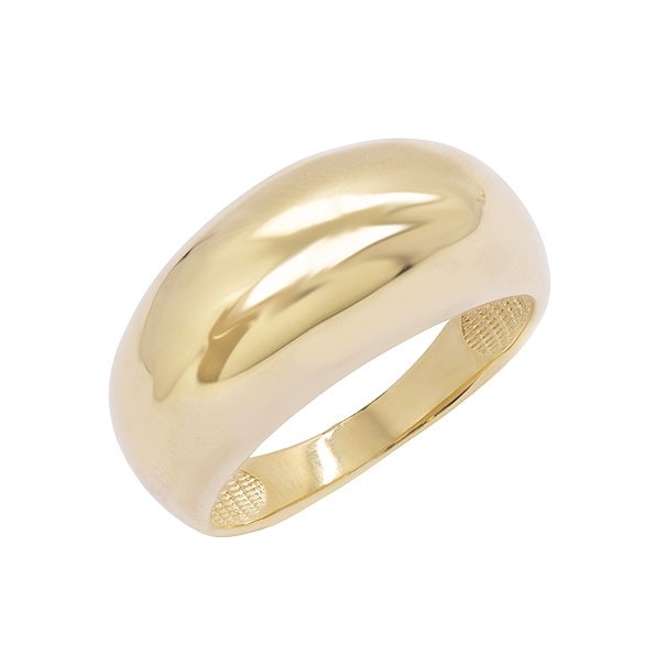 Anel em Ouro 18k Abaulado Polido