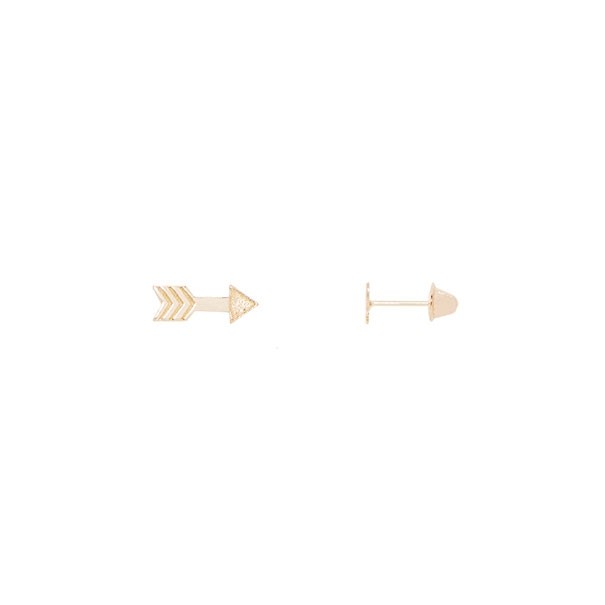 Brinco em Ouro 18k Flecha Mini