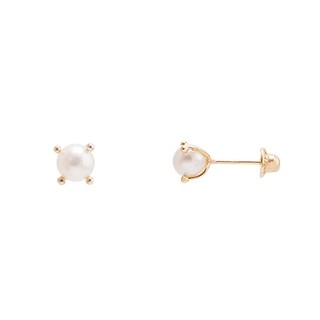 Brinco Perola com Garras 4.4mm  