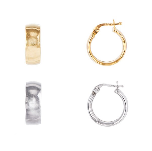 Brinco argola fio quadrado polido