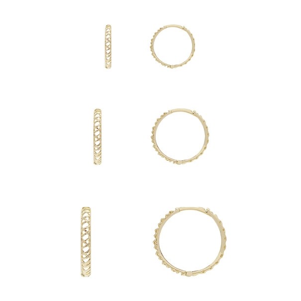 Brinco em Ouro 18k Argola Vazada P, M e G   