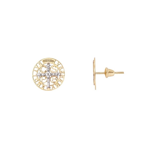 Brinco em Ouro 18k São Bento Bicolor 
