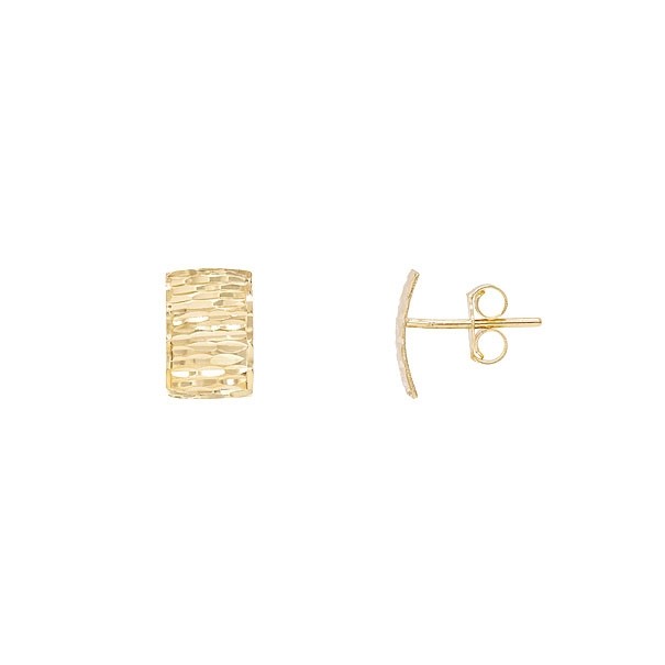Brinco em Ouro 18k Chapa Diamantado