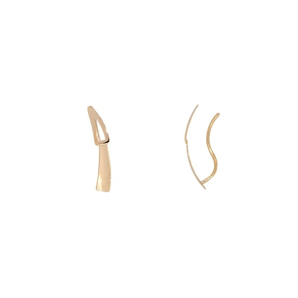 Brinco em Ouro 18k Aster Ear Cuff Fosco/Polido