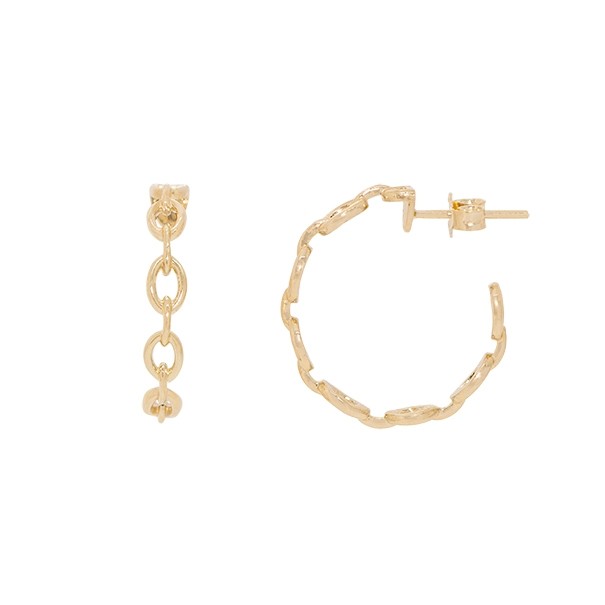 Brinco em Ouro 18k Argola Elos Cartie Polida