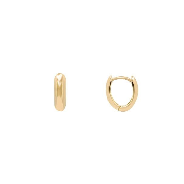 Brinco em Ouro 18k Argola U Pequena Polida