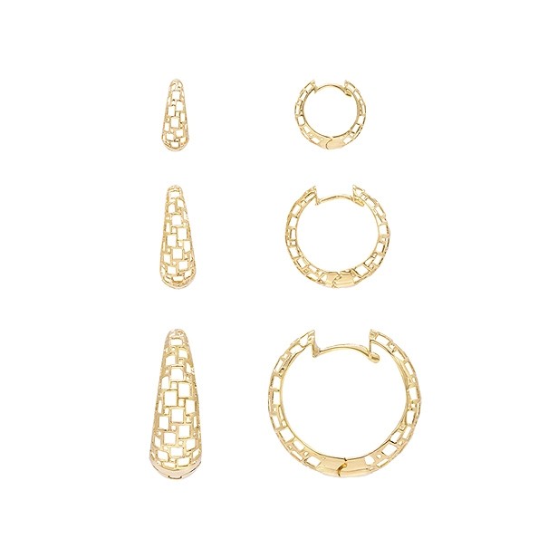 Brinco em Ouro 18k Argola Vazada Polida - P, M e G