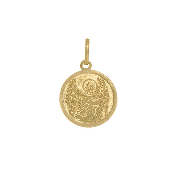 Pingente em Ouro 18k Medalha São Gabriel Arcanjo - Pequena