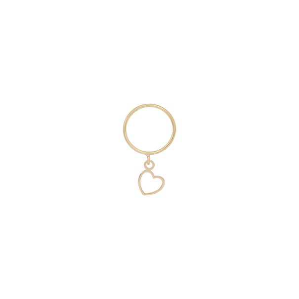 Piercing Argola com Pingente Coração Polido