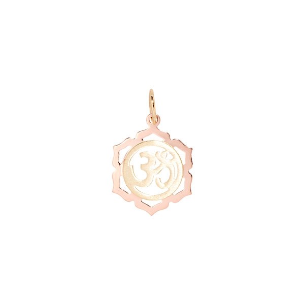 Pingente em Ouro 18k Syn Om Bicolor Fosco/Polido		