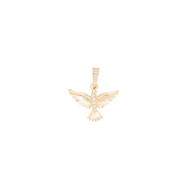 Pingente em Ouro 18k Espírito Santo com Zircônias