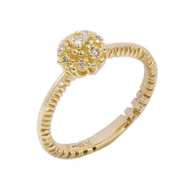 Anel em Ouro 18k Blosssom com 8 Diamantes