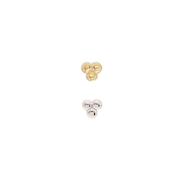 Piercing em Ouro 18k 3 Bolinhas Polidas