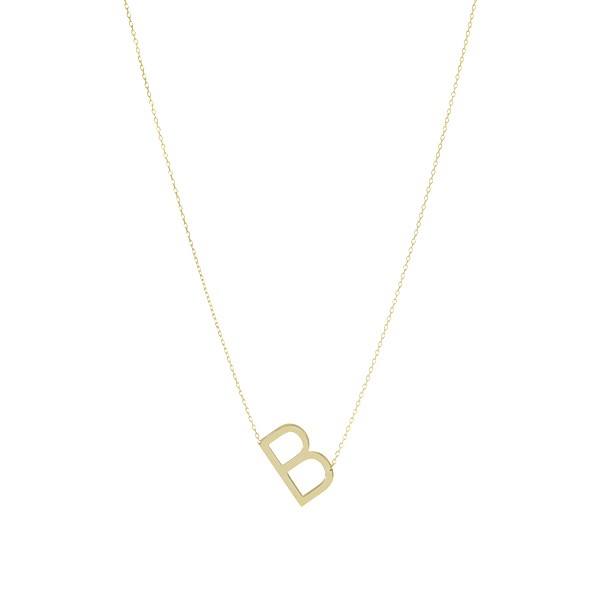 Gargantilha em Ouro 18k Letra B - Pequena 