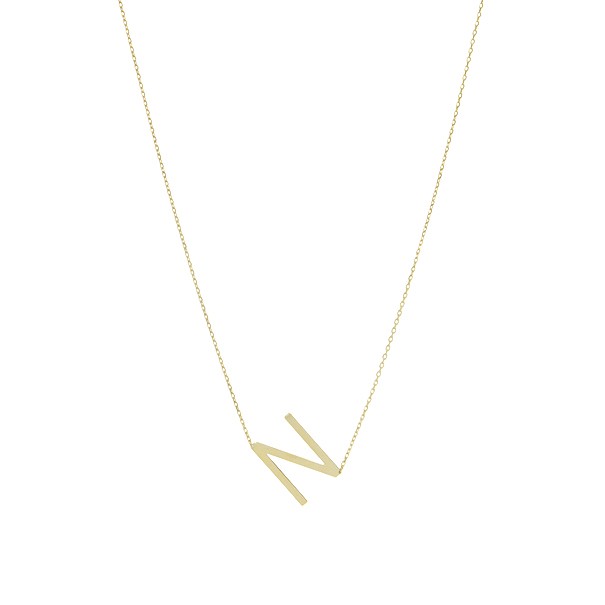Gargantilha em Ouro 18k Letra N - Pequena