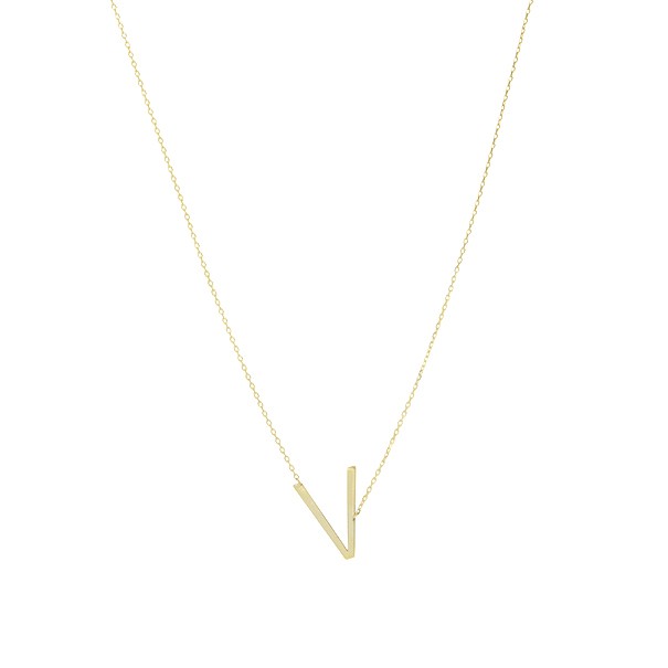 Gargantilha em Ouro 18k Letra V - Pequena