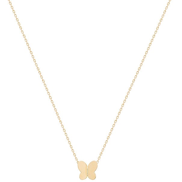 Gargantilha em Ouro 18k Borboleta Polida