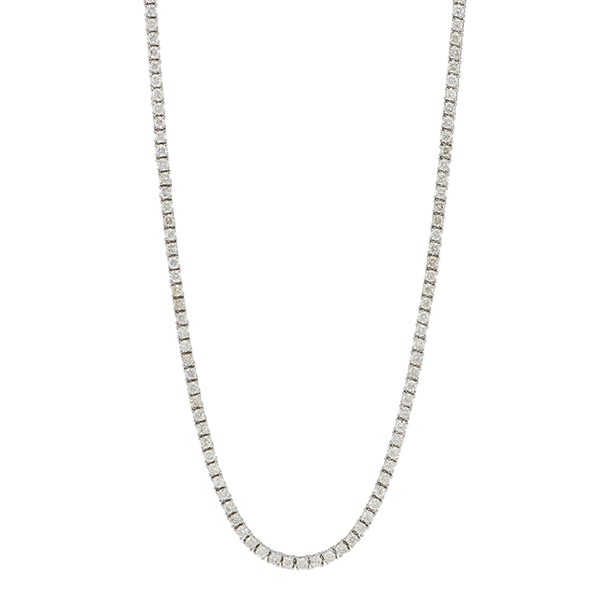 Gargantilha em Ouro Branco 18k Riviera com 205 Diamantes