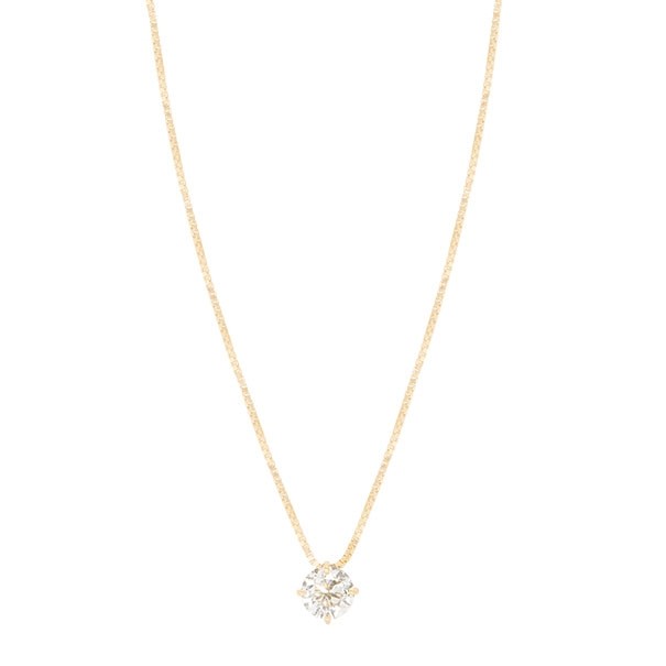 Gargantilha em Ouro 18k Ponto de Luz com 1 Diamante 30 Pontos 