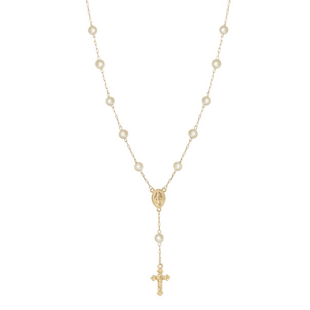 Gargantilhaem Ouro 18k  Meio Terço Cartie com Pérolas - 45cm