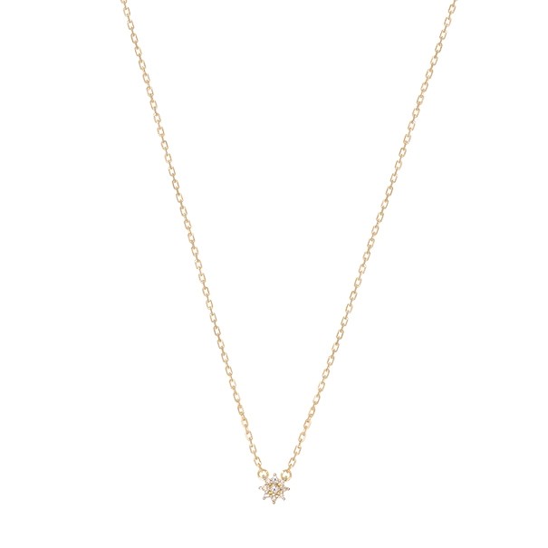 Gargantilha em Ouro 18k Pluve Flor com 9 Brilhantes