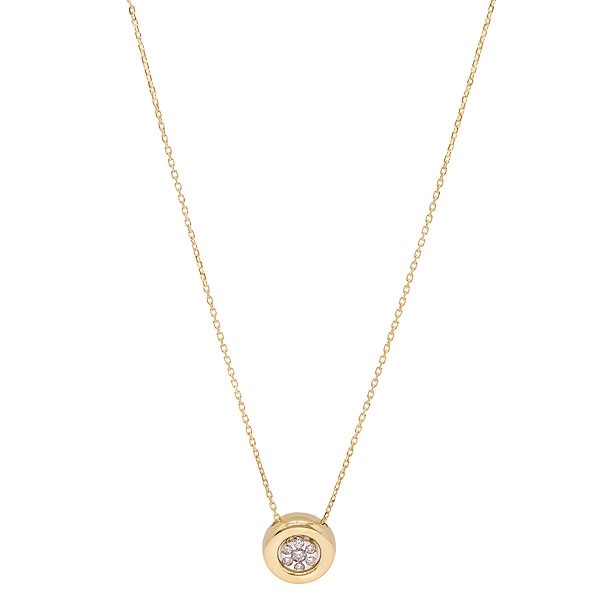 Gargantilha em Ouro 18k Contorno com 7 Brilhantes